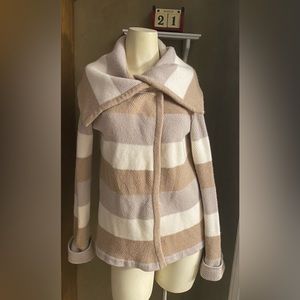 Banana Republic cashmere Wool blend wrap knit striped jacket Cardigan Women S
